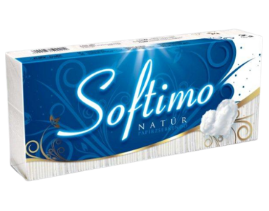 Softimo 100 db-os 3 rétegű Papír zsebkendő Natúr