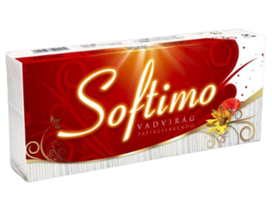 Softimo 100 db-os 3 rétegű Papír zsebkendő Vadvirág